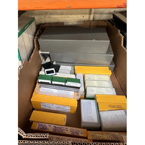 597 - Thirteen boxes containing a very large collection of slides to include Bury Steam Festival, traction... 