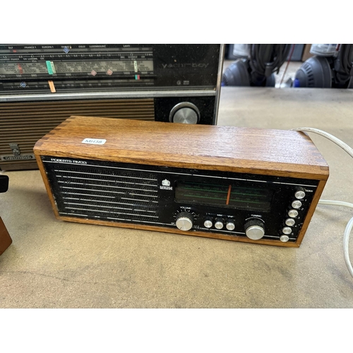 637 - Three vintage radios, one Grundig Yacht Boy four-band, one Roberts RM33 three-band and one Roberts R... 