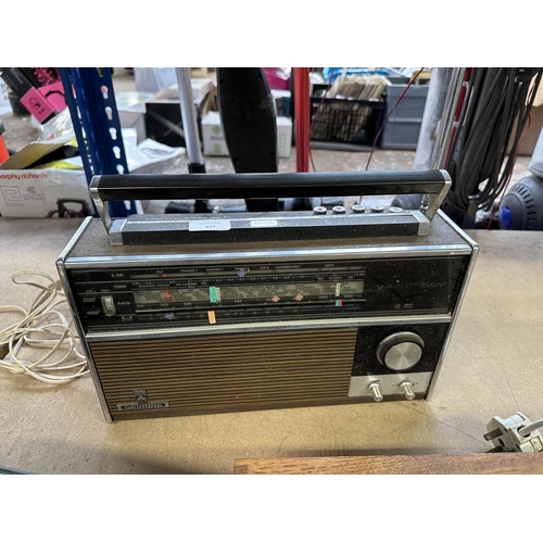 637 - Three vintage radios, one Grundig Yacht Boy four-band, one Roberts RM33 three-band and one Roberts R... 