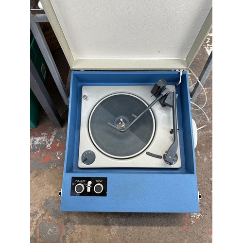 659 - A 1960s Fidelity portable record player fitted with BSR four-speed autochanger turntable