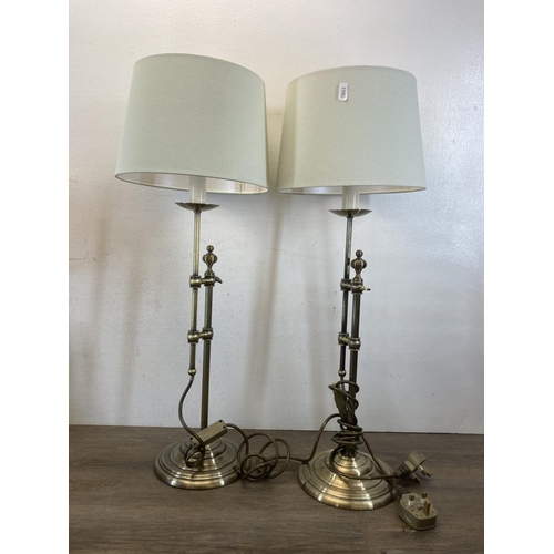 456 - Four modern table lamps, one Laura Ashley Home horse head, two Marks & Spencer and one other Laura A... 