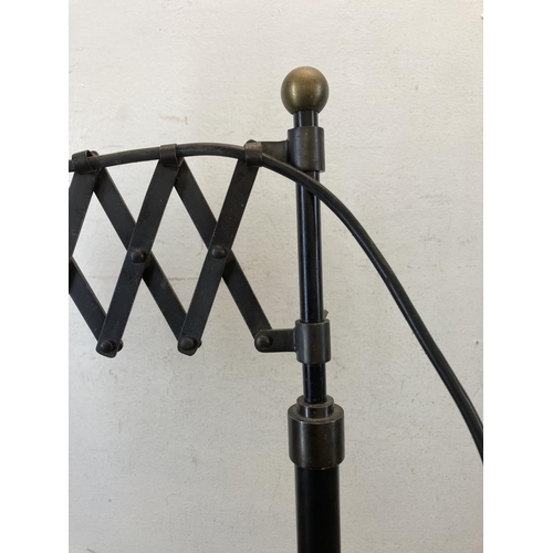 457 - A modern industrial style scissor desk lamp - approx. 50cm high