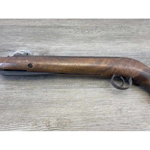 472 - A mid 20th century BSA break action air rifle - approx. 96cm long