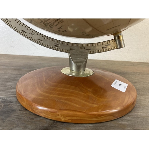 478 - A Scan-Globe World Classic Series desk globe on wooden circular base - approx. 41cm high