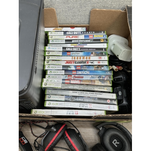 842 - A Microsoft Xbox 360 Elite with games and accessories