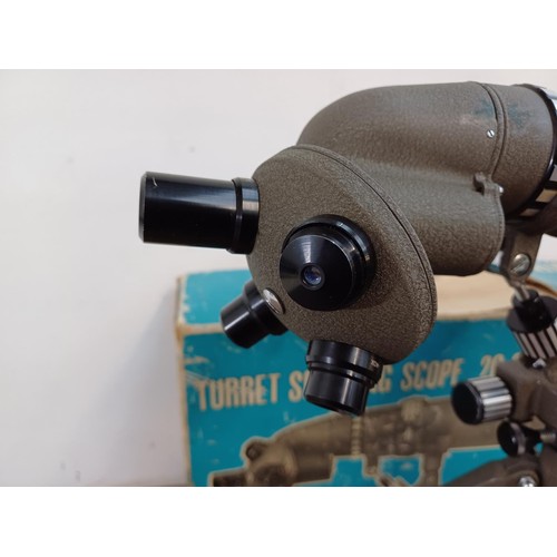 567 - A boxed Philo SS-3 20-30-40-40 x 60mm turret spotting scope - made in Japan