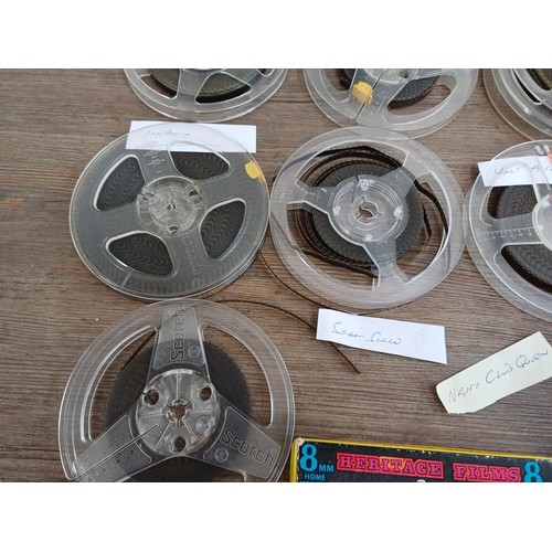 579 - A collection of adult and X-Cert 8mm cine film reels to include Soho Striptease, Wild Harvest, Dawn ... 