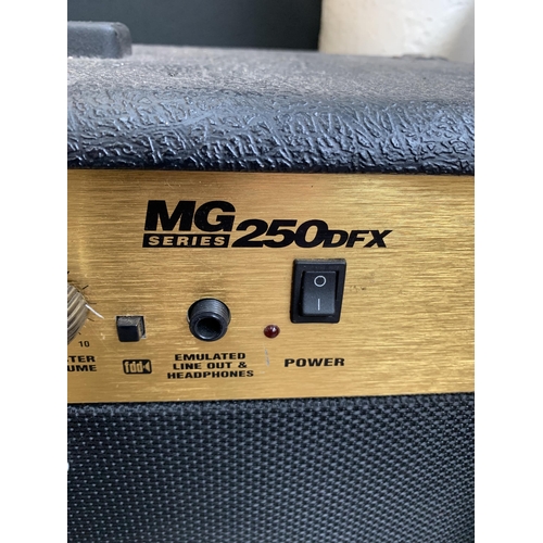 701 - A Marshall MG series 250DFX two-channel guitar amplifier with built in digital effects and footswitc... 