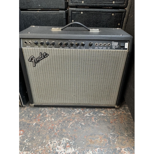 703 - A Fender Stage 112SE two-channel electric guitar amplifier with footswitch