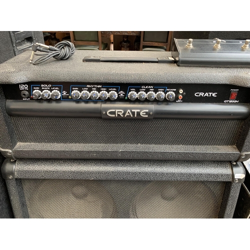 705 - A Crate GT1200H 120w three-channel guitar amplifier head with 4x10