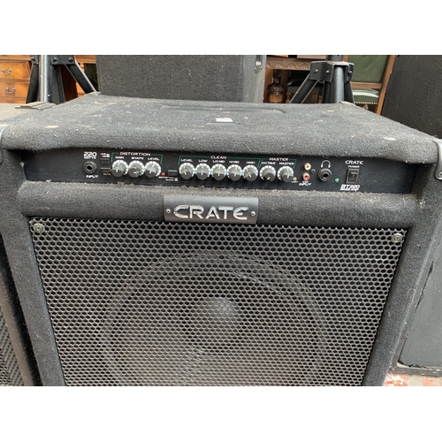 707 - A Crate BT220 220w two-channel bass amplifier with 15