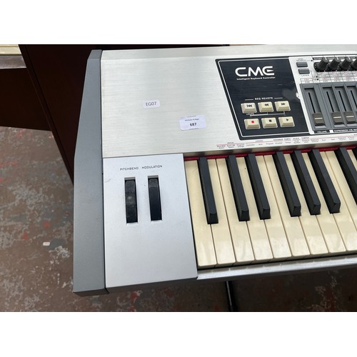 687 - A CME UF80 88 weighted hammer action key wireless midi keyboard