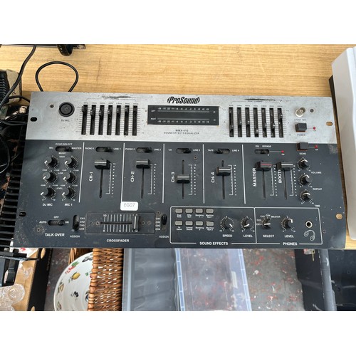 675 - Three items, one Alesis Dual 1/3 Octave/Precision equaliser, one Stadium power amplifier and one Pro... 