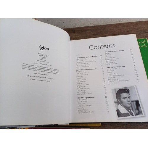 606 - A collection of music related books to include Elvis by Susie Behar hardback, The Billboard Book of ... 