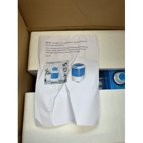 779 - A boxed Costway 2 in 1 mini single tub washing machine/spin dryer