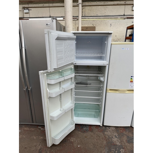 789 - A Hotpot Iced Diamond upright fridge freezer - approx. 158cm high