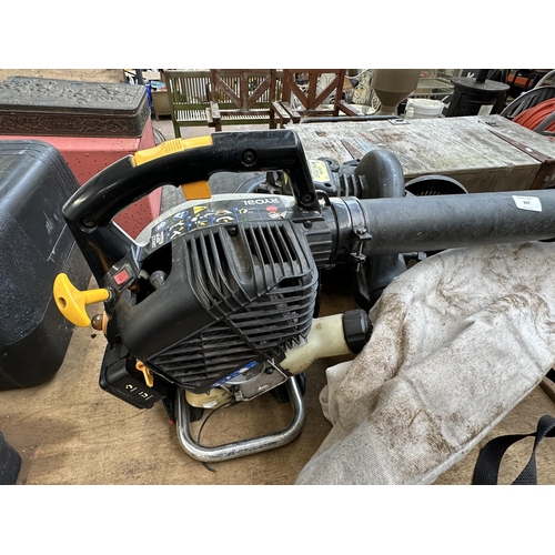 847 - Two items, one Ryobi PBV-30A petrol leaf blower and one McCulloch BVM 240 garden petrol garden vacuu... 