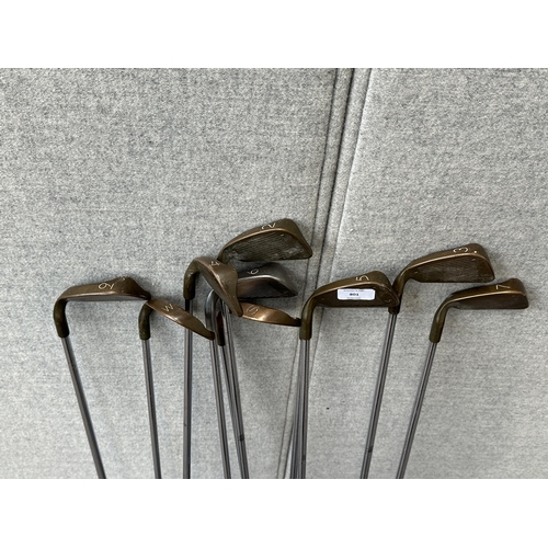 801 - A collection of Ping ISI golf clubs