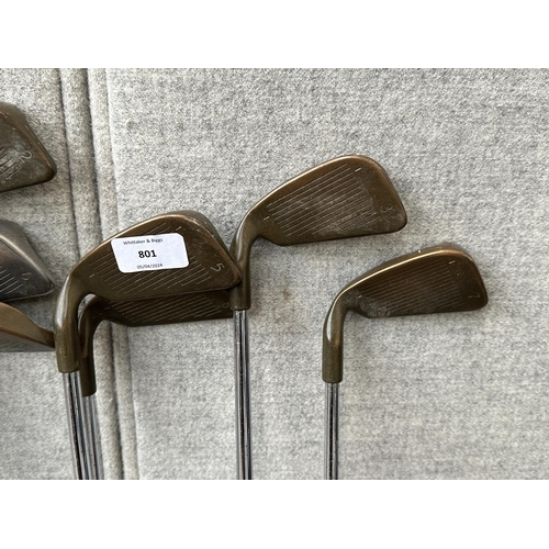 801 - A collection of Ping ISI golf clubs