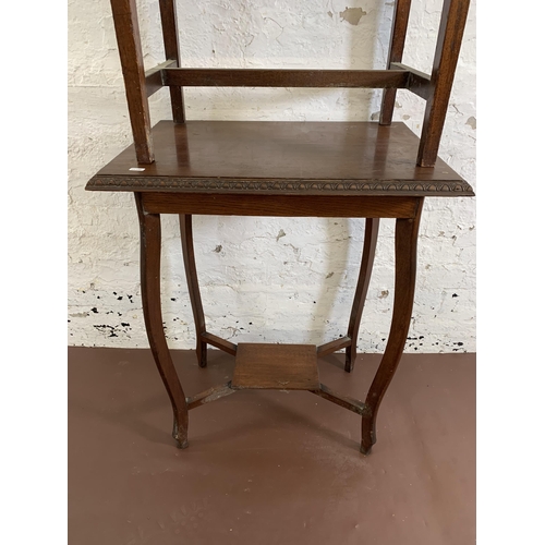 139 - Two Edwardian mahogany side tables - largest approx. 78cm high x 63cm wide x 46cm deep