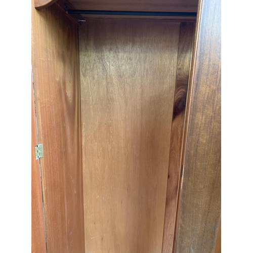 173 - A mid 20th century Wrighton mahogany double wardrobe - approx. 177cm high x 122cm wide x 53cm deep