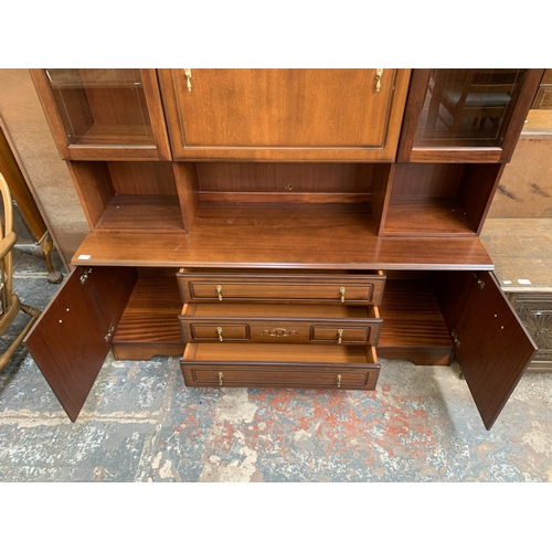 68 - A mahogany display cabinet/wall unit