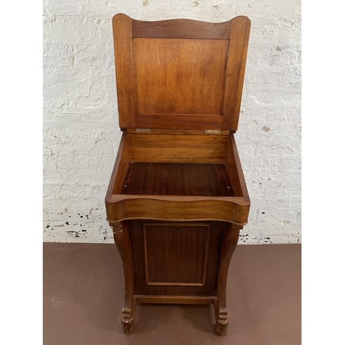 86 - A Victorian style mahogany Davenport desk - approx. 96cm high x 48cm wide x 55cm deep