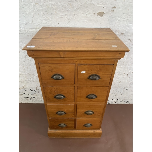 95 - A modern teak chest of drawers - approx. 90cm high x 53cm wide x 42cm deep