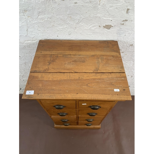 95 - A modern teak chest of drawers - approx. 90cm high x 53cm wide x 42cm deep