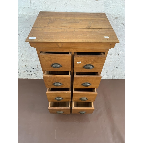 95 - A modern teak chest of drawers - approx. 90cm high x 53cm wide x 42cm deep