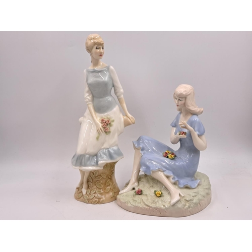 290 - Two Royal Doulton Reflection figurines, Summer Rose HN 3085 and Rose Arbour HN 3145