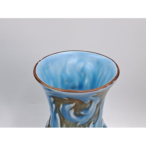 296 - A pair of Art Deco Thomas Forrester & Sons Ltd. Phoenix Athens vases - approx. 24cm high