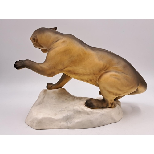 299 - A Beswick Puma on Rock figurine - no. 1702