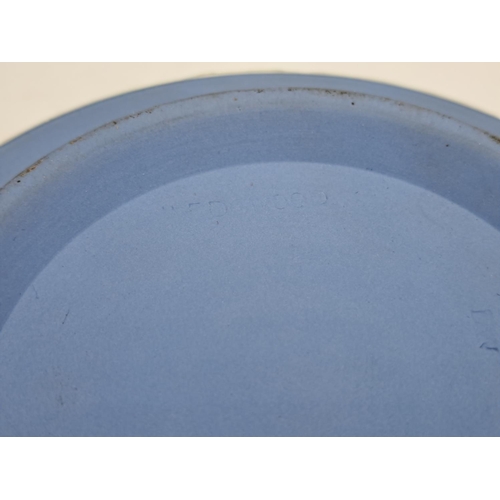 299A - A Wedgwood pale blue Jasperware circular footed bowl - approx. 20cm diameter