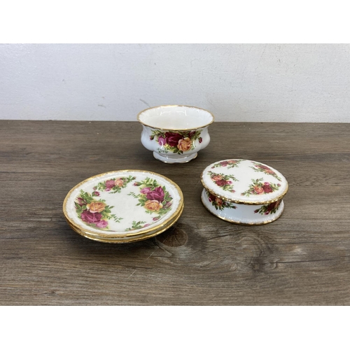 303 - A collection of Royal Albert Old Country Roses bone china to include six teacups, saucer and side pl... 