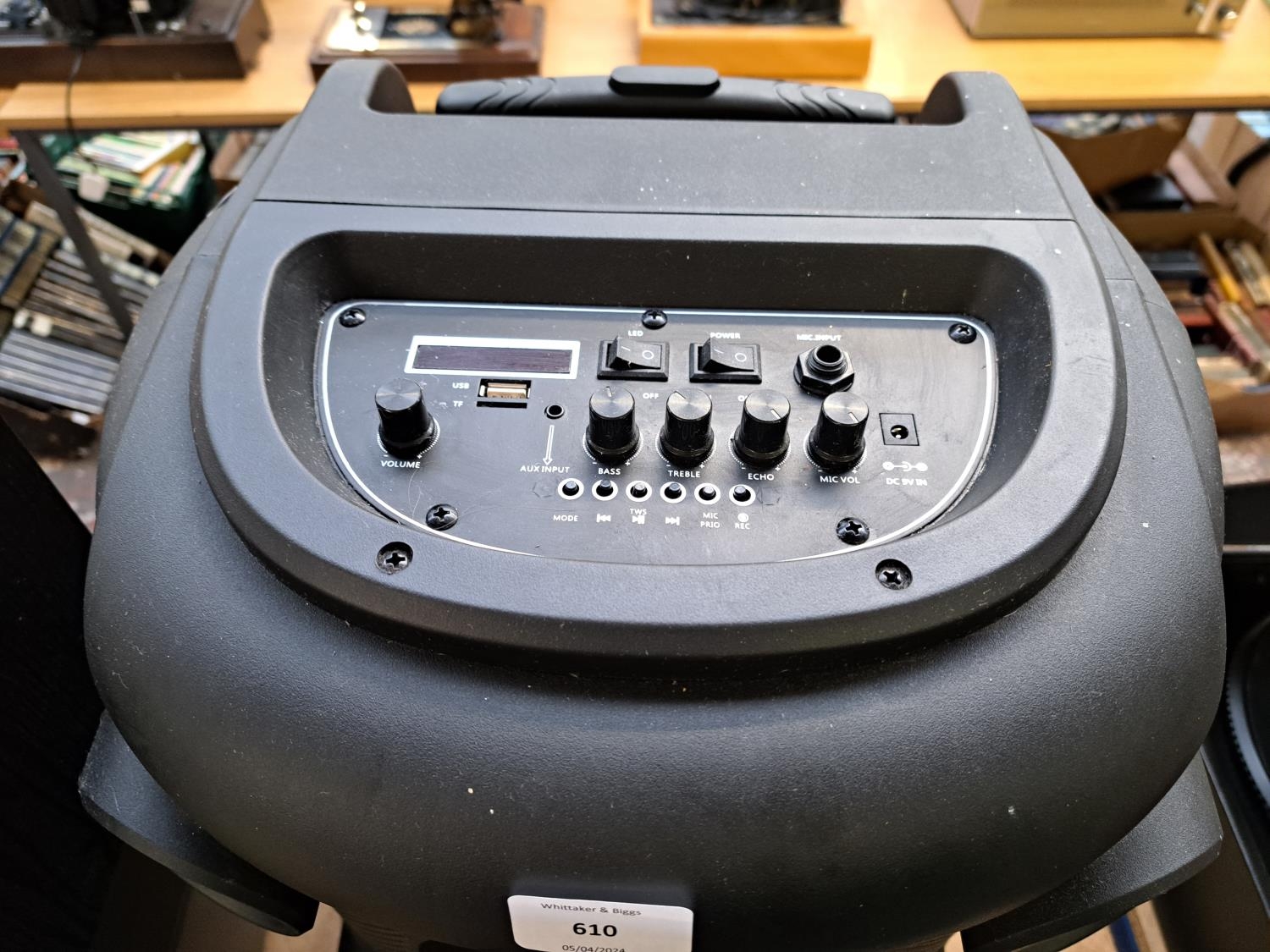 Three items, one Monacor VMX-440/SW voice/music mixer, one VeGue VS ...
