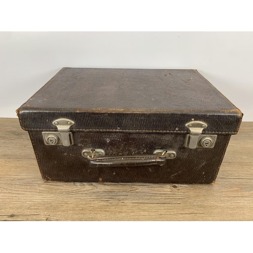 562 - An early 20th century A & H brown leather surgeons case - approx. 28cm high x 38cm wide x 18cm deep