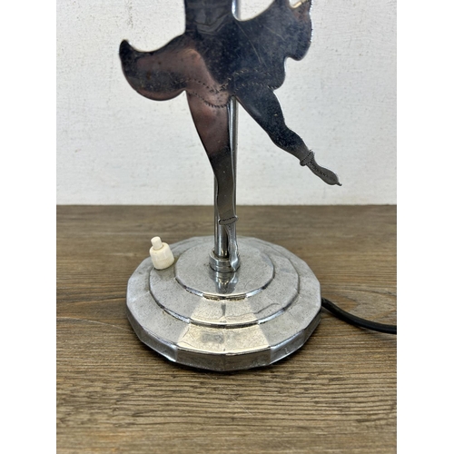 499 - A mid 20th century chrome plated Ballerina table lamp - approx. 32.5cm high