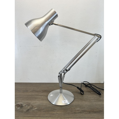 500 - A contemporary Anglepoise Type 75 brushed steel articulated desk lamp