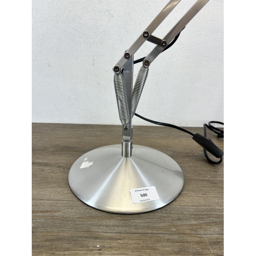 500 - A contemporary Anglepoise Type 75 brushed steel articulated desk lamp