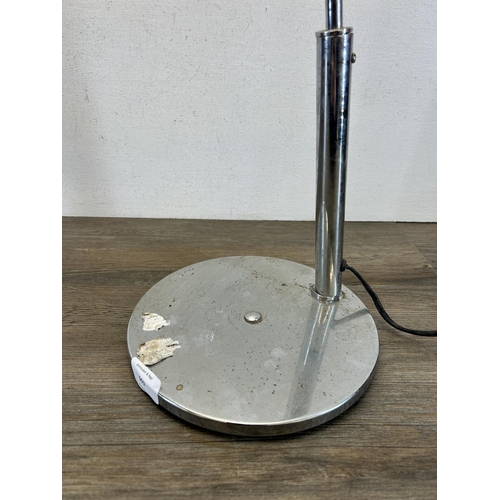 501 - A late 20th century Arc style chrome plated desk lamp