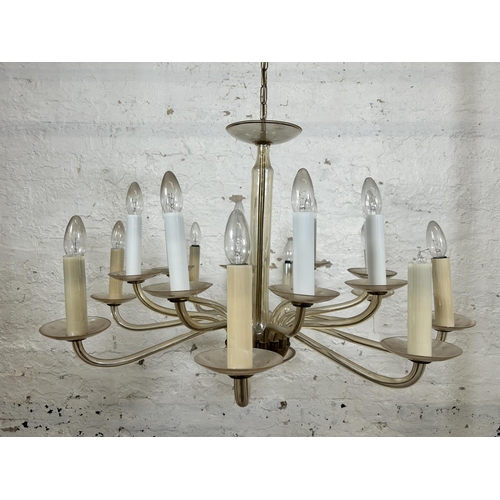 502 - A Christopher Wray sixteen branch glass chandelier