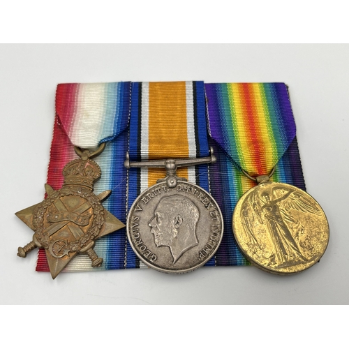 2022 - A WWI South African medal trio presented to 2DE K/A.O. C.d. Cilliers 20STE B.S.