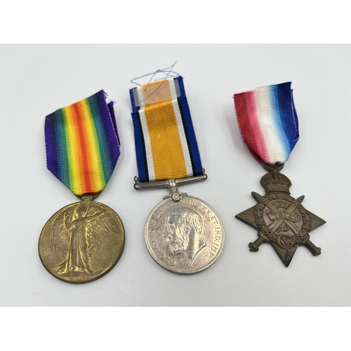 2023 - A WWI British medal trio presented to T2-12232 Dvr. D.J. Morris A.S.C.