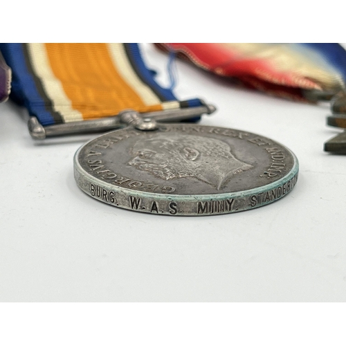 2025 - A WWI South African medal trio presented to Pte. W.A.S. Viny Standerton CDO.