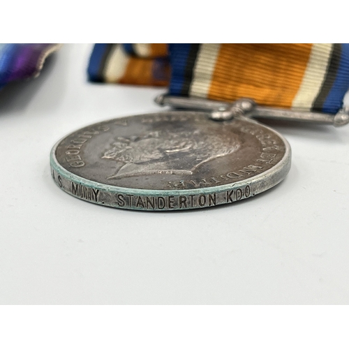 2025 - A WWI South African medal trio presented to Pte. W.A.S. Viny Standerton CDO.