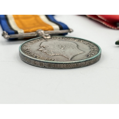 2026 - A WWI South African medal trio presented to Pte. B.W. Whithorn 7th Infantry