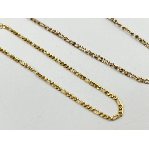 2244 - Two pieces of 9ct gold jewellery, one bracelet and one necklace - approx. gross weight 2.2g