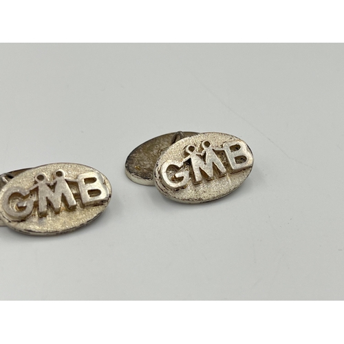 2245 - A pair of hallmarked Sheffield silver cufflinks - approx. gross weight 13.6g