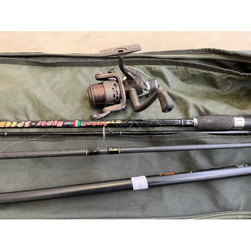 787 - A JRC rod carry bag containing XL Technique 3.60m carp rod, Shakespeare Omni 30RD reel and Avanti Hy... 